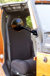 Jeep Wrangler Black Quick Release Mirror Relocation Kit (1997-2018)