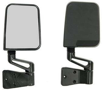 Jeep Wrangler Black Side Mirrors (1987-2002)