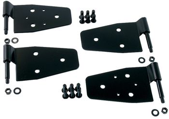 Jeep Wrangler Black Steel Door Hinge Kit (1987-2004)