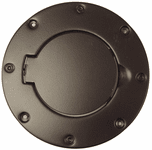 Jeep Wrangler Black Steel Fuel Hatch Cover (1997-2006)