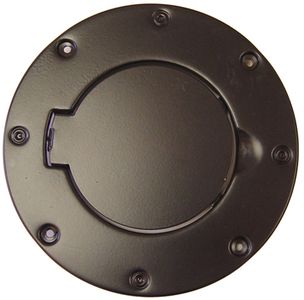 Jeep Wrangler Black Steel Fuel Hatch Cover (1997-2006)