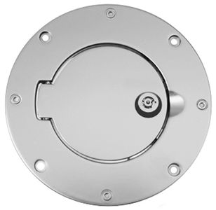 Jeep Wrangler Brushed Aluminum Locking Gas Hatch Cover (1997-2006)