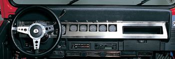 Jeep Wrangler Brushed Stainless Steel Dash Overlay