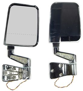 Jeep Wrangler Chrome LED Dual Focal Point Mirrors (1987-2002)