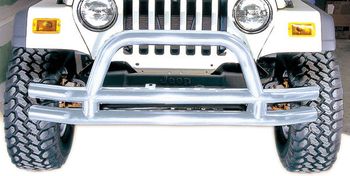 Jeep Wrangler, CJ & Unlimited Stainless Steel Front Tube Bumper (1976-2006)
