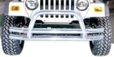 Jeep Wrangler, CJ & Unlimited Stainless Steel Front Tube Bumper (1976-2006)