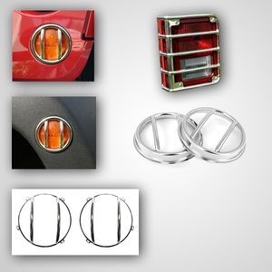 Jeep Wrangler Jk 10 Piece Stainless Steel Euro Guard Light Kit (2007-2018)