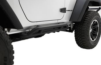 Jeep Wrangler JK 2-Door Black RRC Rocker Sliders-Pair (2007-2018)