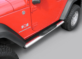 Jeep Wrangler JK 2-Door Stainless Steel 4" Oval Side Steps-Pair (2007-2018)