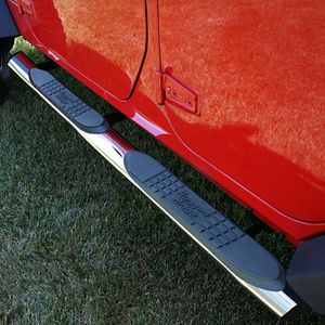 Jeep Wrangler JK 4-Door Stainless Steel 4" Oval Side Steps-Pair (2007-2018)
