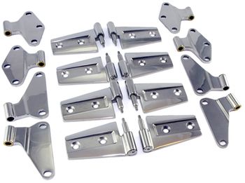 Jeep Wrangler JK 4 Door Stainless Steel Door Hinge Kit (2007-2018)