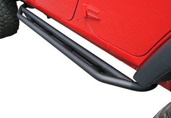 Jeep Wrangler JK 4-Door Textured Black RRC Rocker Guards-Pair (2007-2018)
