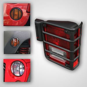 Jeep Wrangler Jk 8 Piece Euro Guard Light Kit (2007-2018)