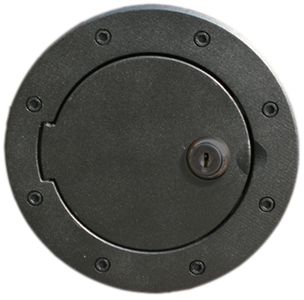 Jeep Wrangler (JK) Black Aluminum Locking Fuel Cover (2007-2018)