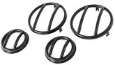 Jeep Wrangler JK Black Euro-Guard Front Side Marker & Parking Light Set (2007-2018)
