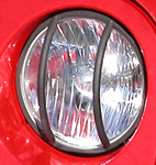 Jeep Wrangler (JK) Black Euro Headlight Euro Guard-Pair (2007-2018)