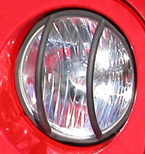 Jeep Wrangler (JK) Black Euro Headlight Euro Guard-Pair (2007-2018)