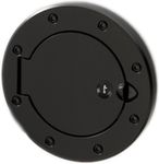 Jeep Wrangler (JK) Black Stainless Steel Locking Fuel Cover (2007-2018)