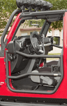Jeep Wrangler JK Black Textured Half Tube Doors-Front Pair (2007-2018)