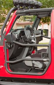 Jeep Wrangler JK Black Textured Half Tube Doors-Front Pair (2007-2018)