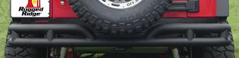 Jeep Wrangler JK Black Textured Rear Tube Bumper (2007-2018)