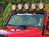 Jeep Wrangler (JK) Black Textured Windshield Frame Light Bar (2007-2018)