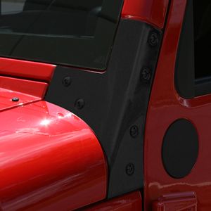 Jeep Wrangler (JK) Black Windshield Hinge/Bracket - Pair (2007-2018)