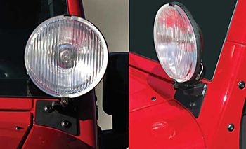 Jeep Wrangler JK Black Windshield Light Bracket-Pair (2007-2018)