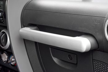 Jeep Wrangler JK Brushed Silver Grab Handle Bar Trim (2007-2010)