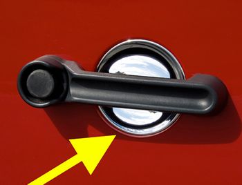 Jeep Wrangler JK Chrome Door Handle Recess Guard Set (2007-2018)