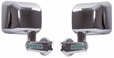 Jeep Wrangler JK Chrome Mirrors With LED Turn Signal Indicators-Pair (2007-2018)