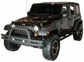 Jeep Wrangler JK Front Textured Black Tube Bumper With Grill Guard (2007-2018)
