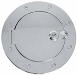 Jeep Wrangler JK Polished Stainless Steel Locking Fuel Cover (2007-2018)