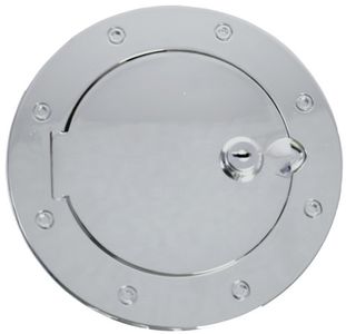 Jeep Wrangler JK Polished Stainless Steel Locking Fuel Cover (2007-2018)