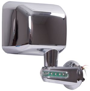 Jeep Wrangler JK Single Chrome Mirror W/LED Turn Signal Indicators (2007-2018)