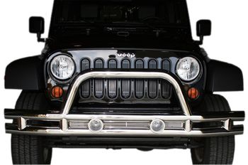 Jeep Wrangler JK Stainless Steel Front Tube Bumper With Grill Guard (2007-2018)