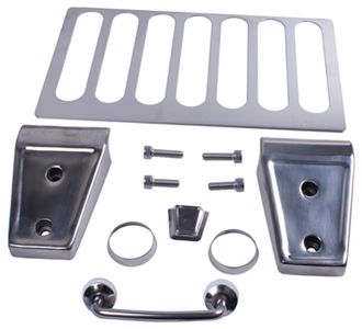 Jeep Wrangler JK Stainless Steel Hood Dress Up Kit (2007-2012)