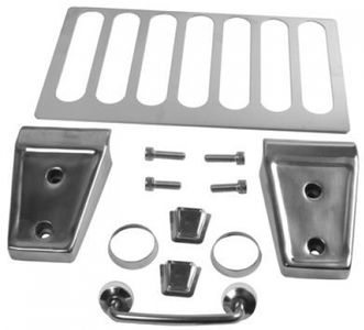 Jeep Wrangler JK Stainless Steel Hood Dress-up Kit (2013-2018)