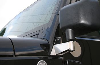 Jeep Wrangler JK Stainless Steel Mirror Relocation Brackets (2007-2018)