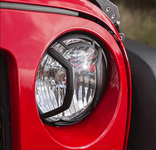 Jeep Wrangler JK Textured Black Elite Headlight Euro Guards (2007-2018)