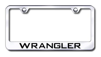 Jeep Wrangler Laser Etched Stainless Steel License Plate Frame