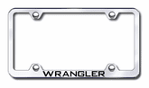 Jeep Wrangler Laser Etched Stainless Steel Wide License Plate Frame
