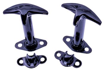 Jeep Wrangler or CJ Black Hood Catch Kit (Pair)