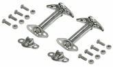 Jeep Wrangler or CJ Stainless Steel Hood Catch Kit-Pair (1942-1995)