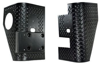 Jeep Wrangler Rear Tall Corner Body Armor w/Bushwacker Flares-Pair (1997-2006)