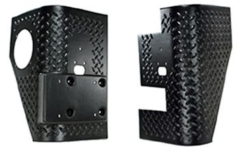 Jeep Wrangler Rear Tall Corner Body Armor w/o Bushwacker Flares-Pair (1997-2006)