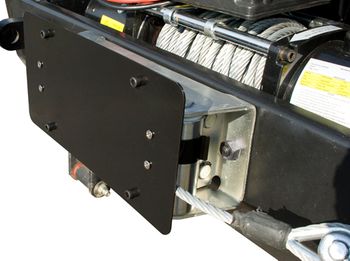 Jeep Wrangler Roller Fairlead License Plate Mounting Bracket