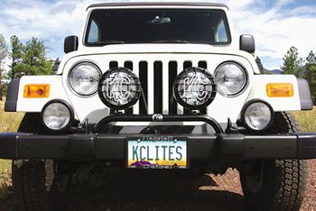 Jeep Wrangler TJ 2-tab Black Light Bar (1997-2006)