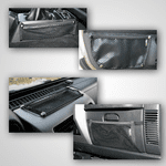 Jeep Wrangler TJ 5 Piece Black Interior Mesh Storage Net Kit (1997-2006)