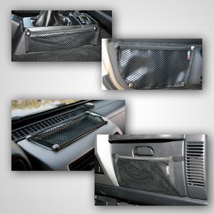 Jeep Wrangler TJ 5 Piece Black Interior Mesh Storage Net Kit (1997-2006)